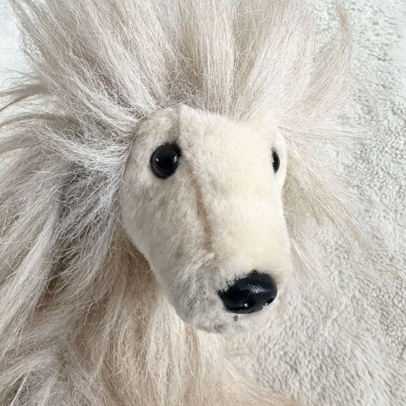 Aurora Purely Luxe Afghan Hound Dog Plush 10" Beige Tan Stuffed Animal Realistic - Picture 2 of 7